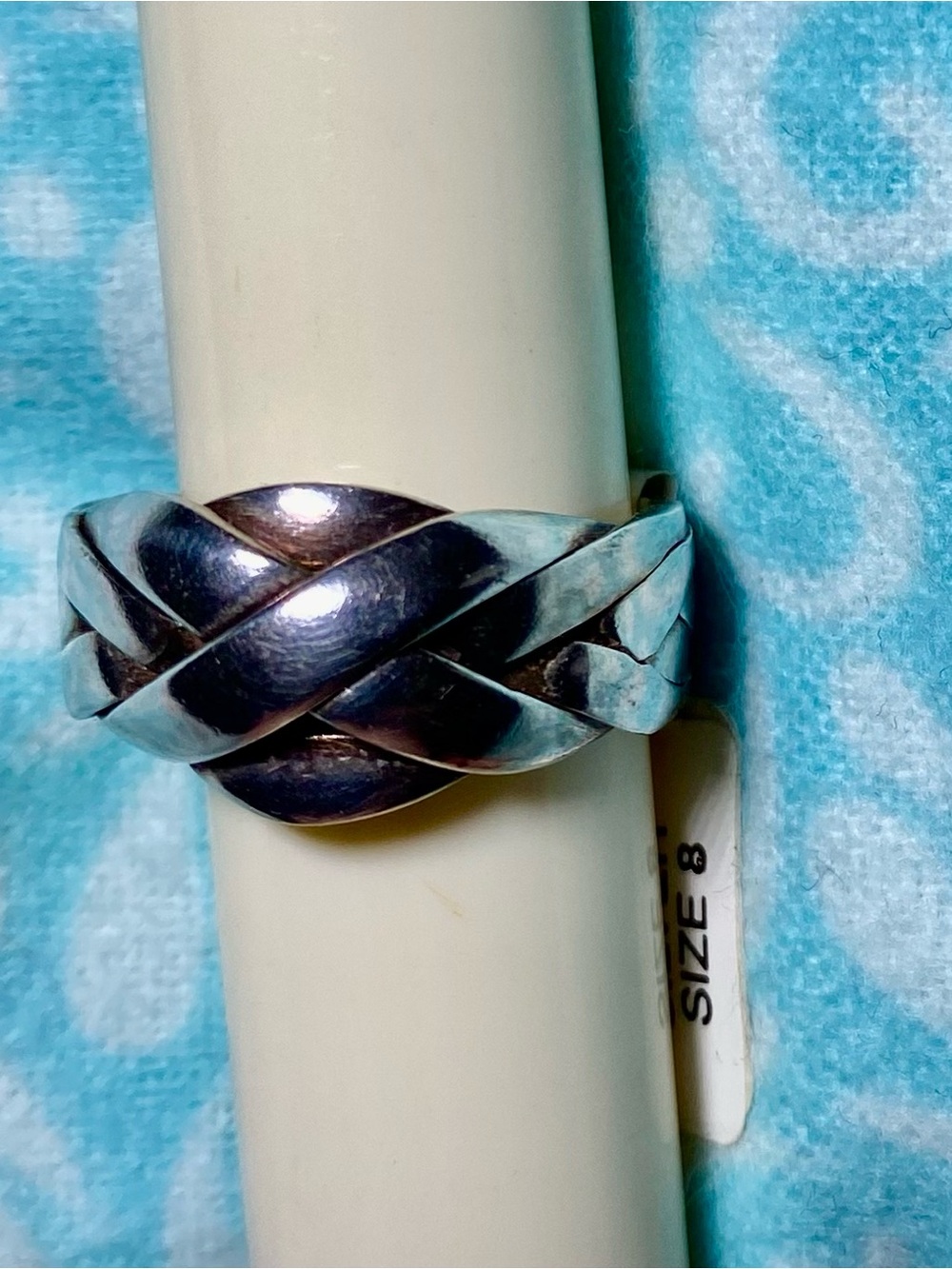 Sterling Silver 6 Band Puzzle Ring - Size 7